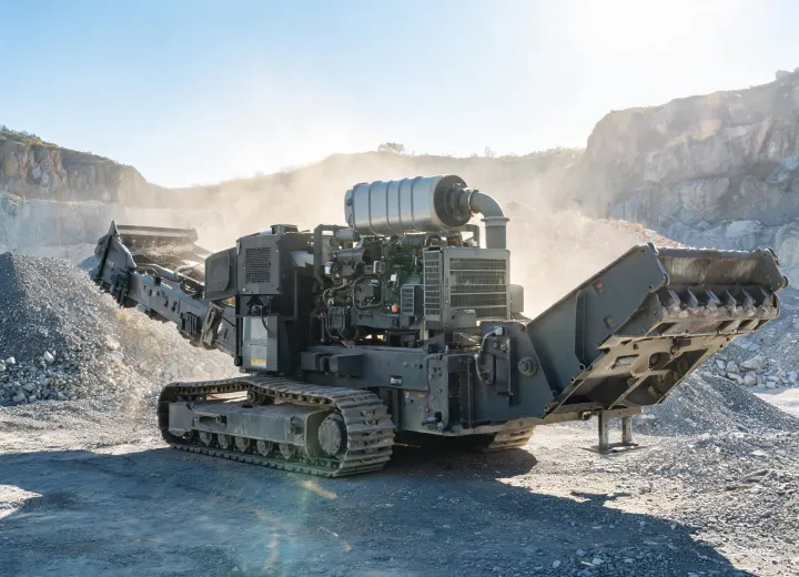 Tier 4 Final diesel genset on portable crushing plant