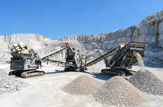 Balanced Eagle jaw impact screen circuit at quarry